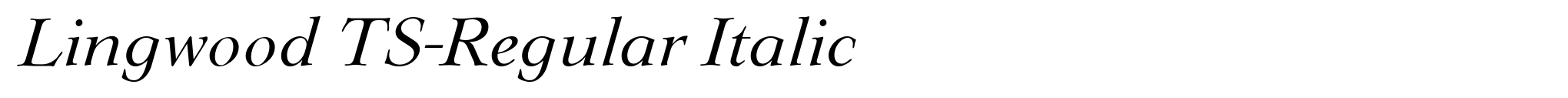 Lingwood TS-Regular Italic image
